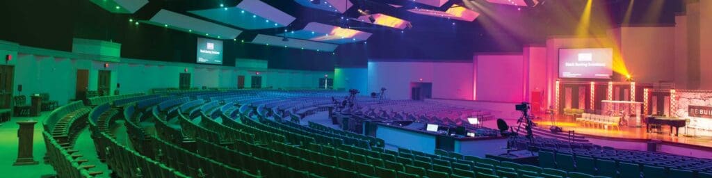 Inspire fixtures lighting a House of Worship