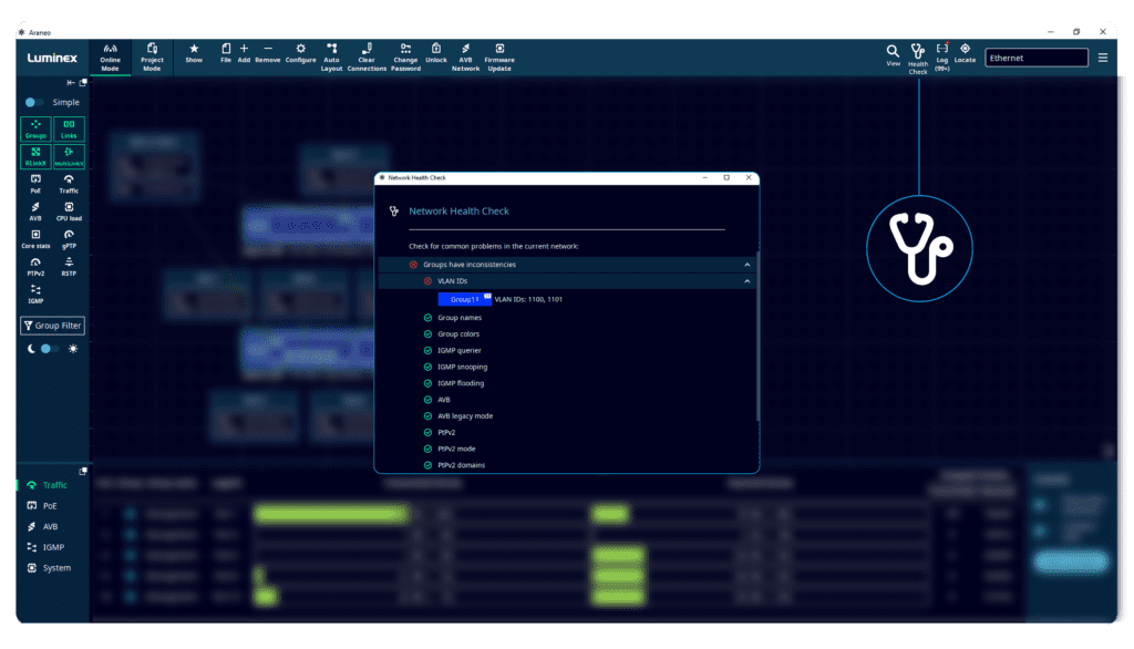 Screenshot of Araneo by Luminex